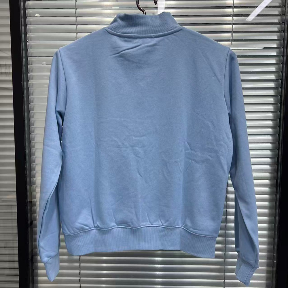 PARKE Light Blue Mock Neck Varsity Sweatshirt S/M - Picture 6 of 6